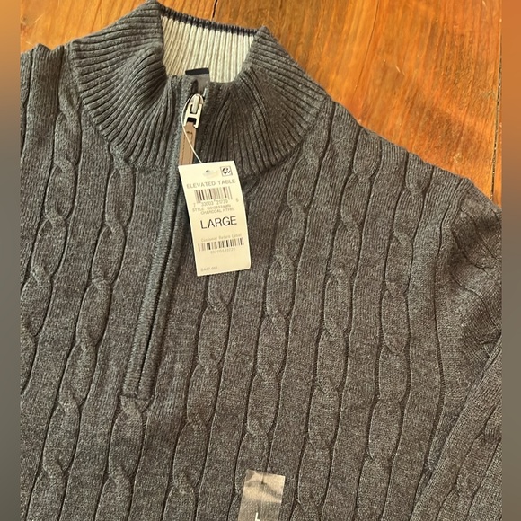 NWT Two Clubs Room Men's 1/4 Zip Sweater - Picture 7 of 8